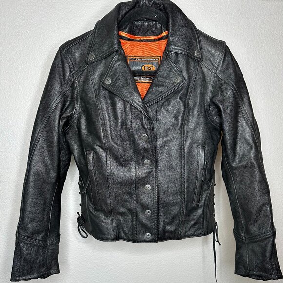 Vintage Motorcycle Leather Jacket - Picture 1 of 14